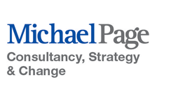 Michael Page logo with the text Consultancy, Strategy & Change.