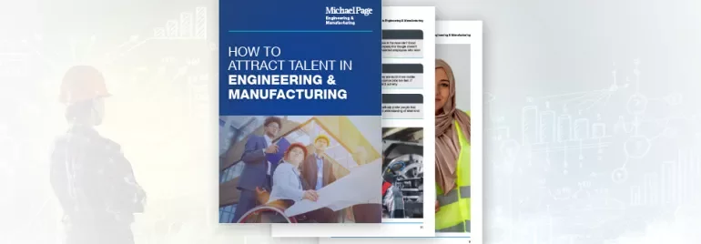 Cover of guide on attracting talent in engineering and manufacturing.