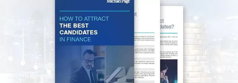 Cover image on attracting the best candidates in finance.