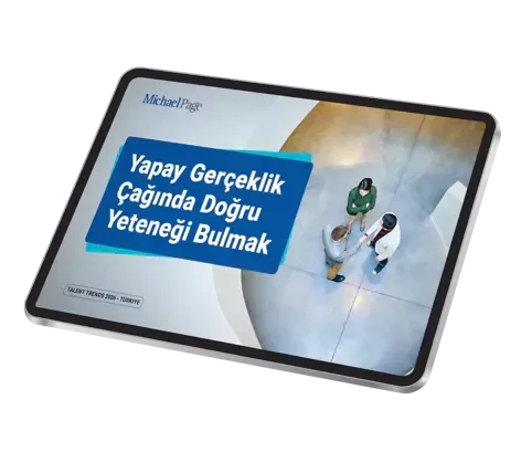 Talent Trends 2026 için kılıflı promosyon tableti.